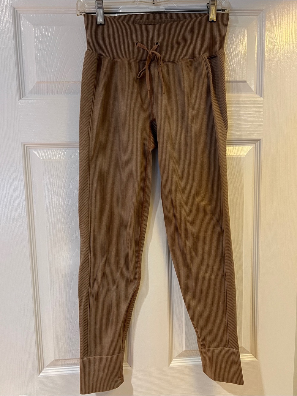 PINK Victoria's Secret Brown Ribbed High-Waist Leggings